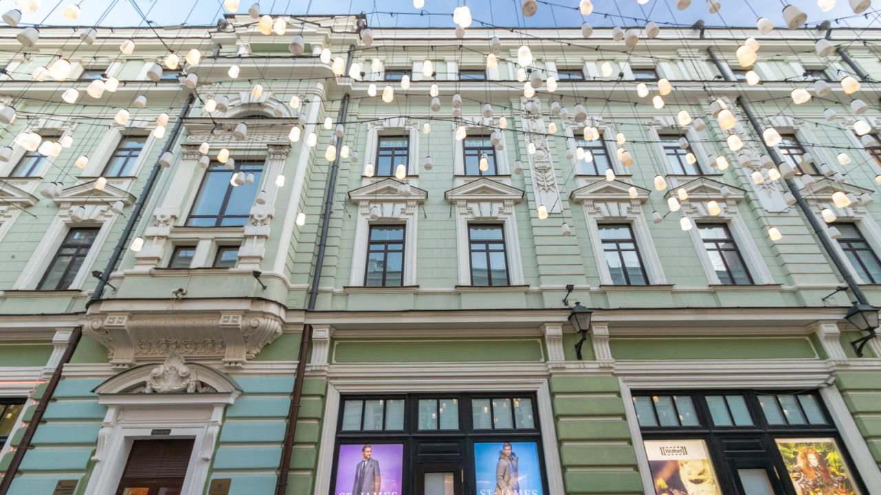 фасад дома, здание по адресу г Москва, Столешников пер, д 14 
